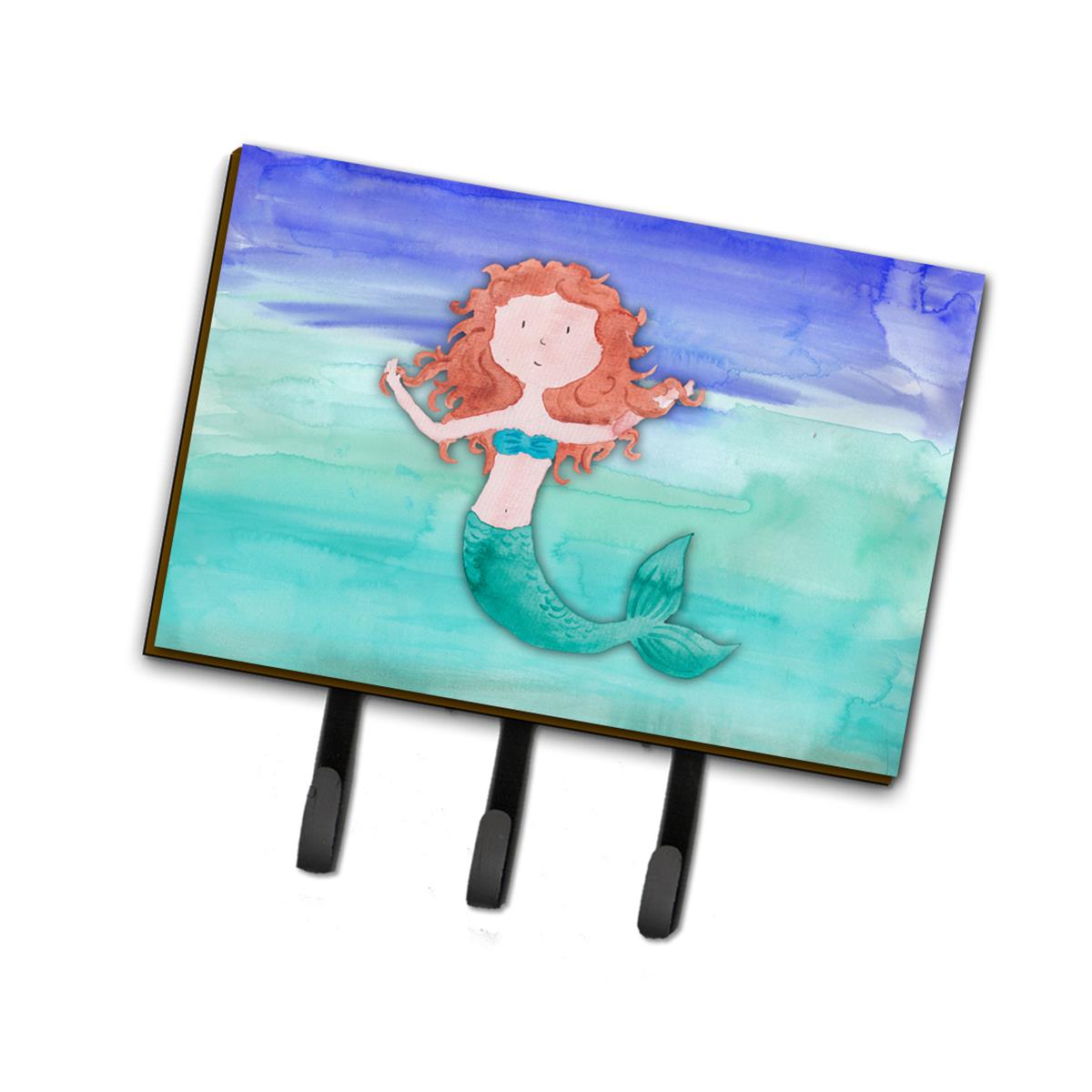 Ginger Mermaid Watercolor Leash or Key Holder
