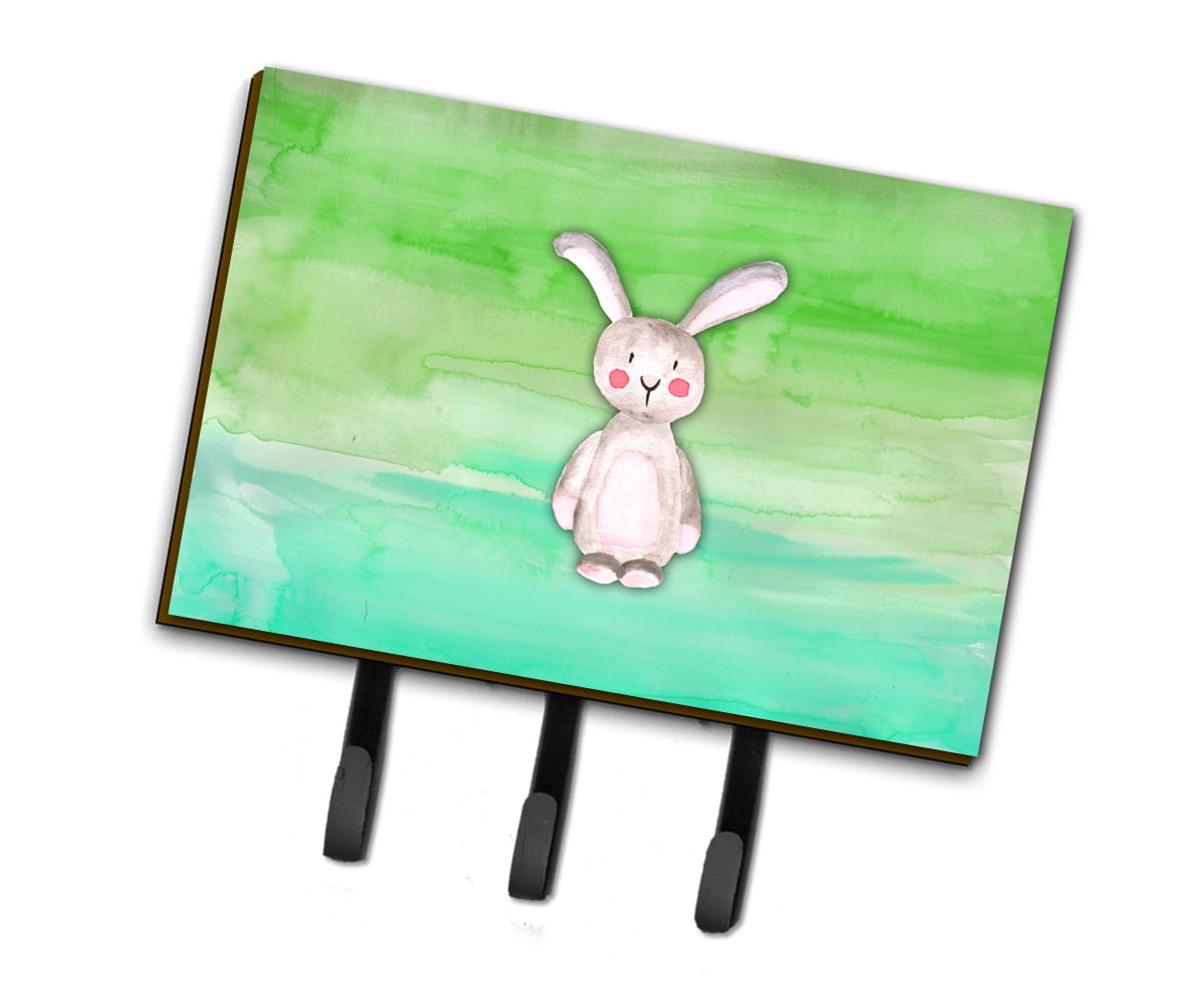 Bunny Rabbit Watercolor Leash or Key Holder