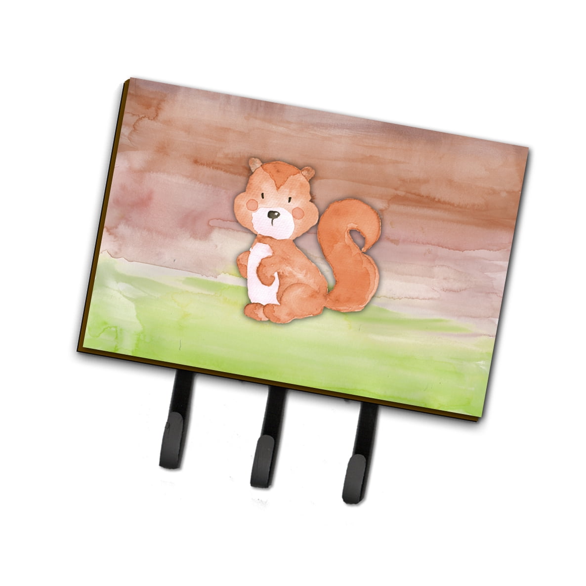 Squirrel Watercolor Leash or Key Holder