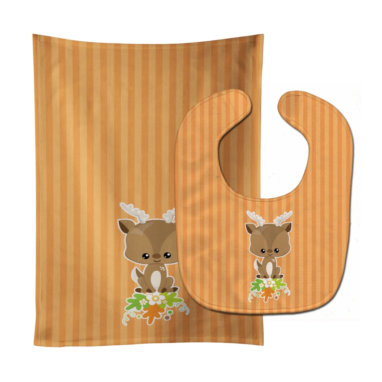 Deer Baby Bib & Burp Cloth