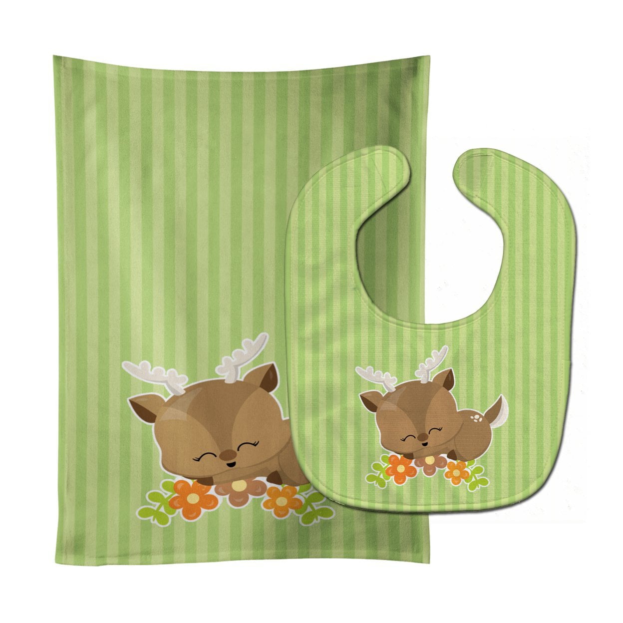 Deer No.2 Baby Bib & Burp Cloth