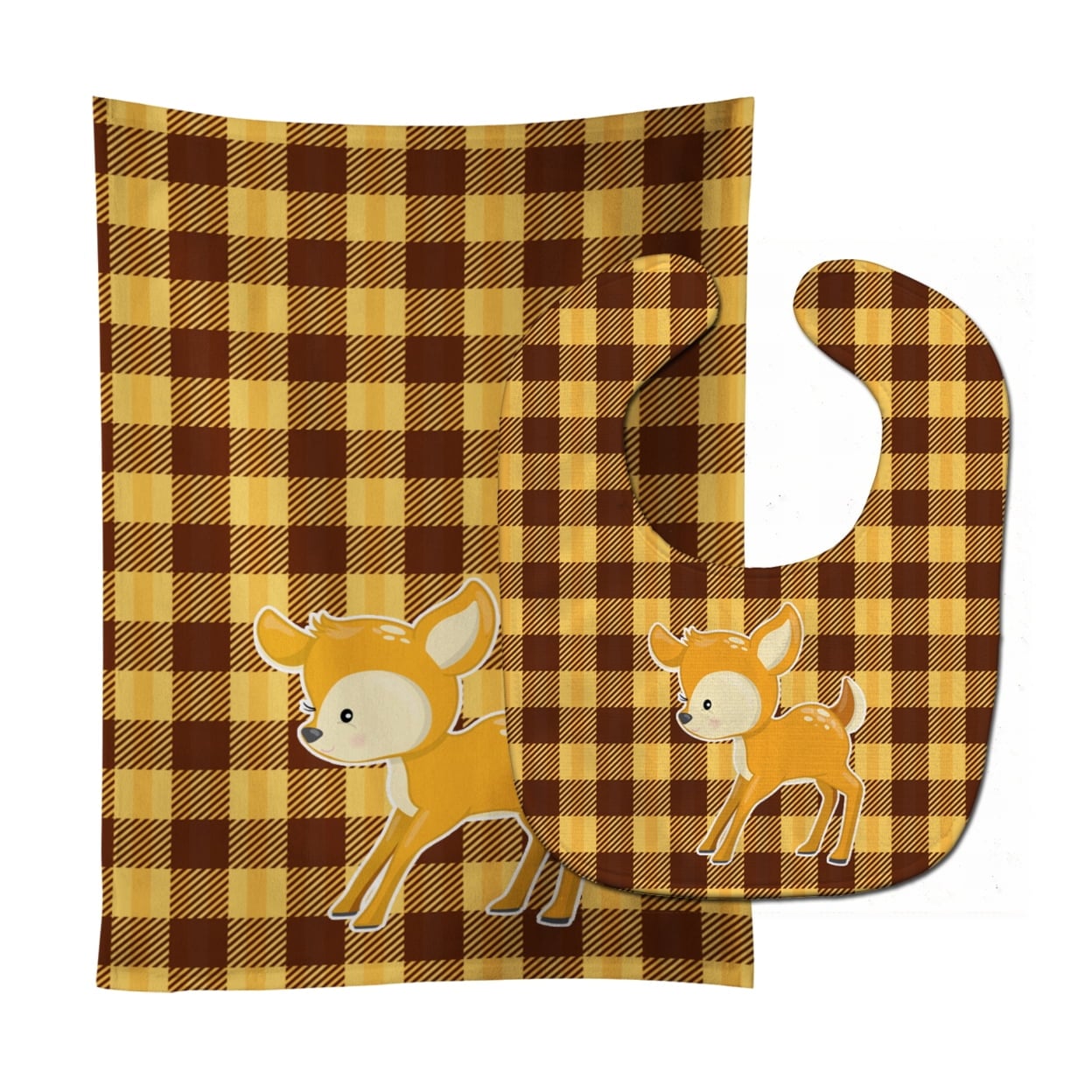 Deer No.3 Baby Bib & Burp Cloth
