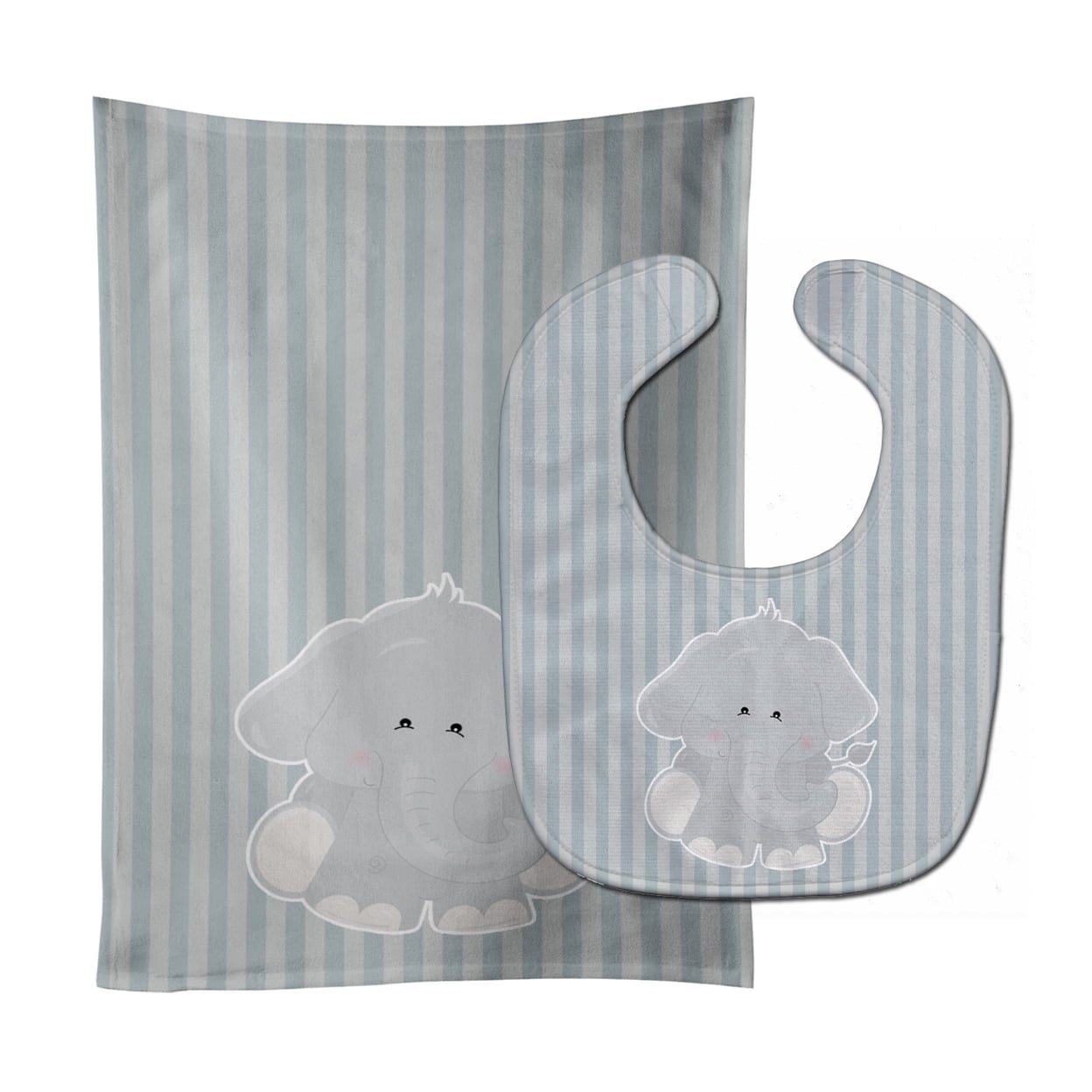 Elephant Al Baby Bib & Burp Cloth