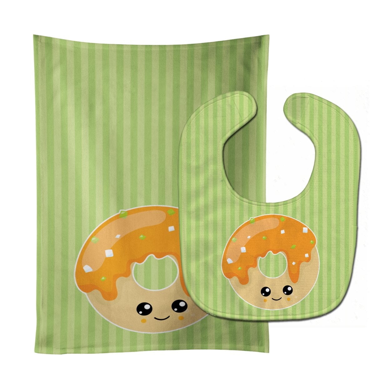 Fall Doghnut Baby Bib & Burp Cloth