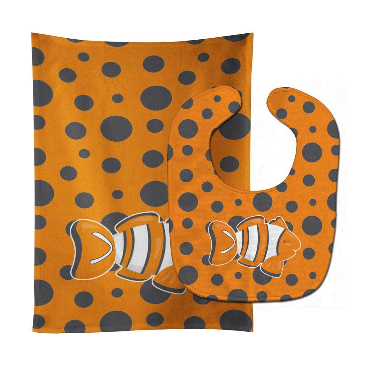 Fish Clown Fish Baby Bib & Burp Cloth