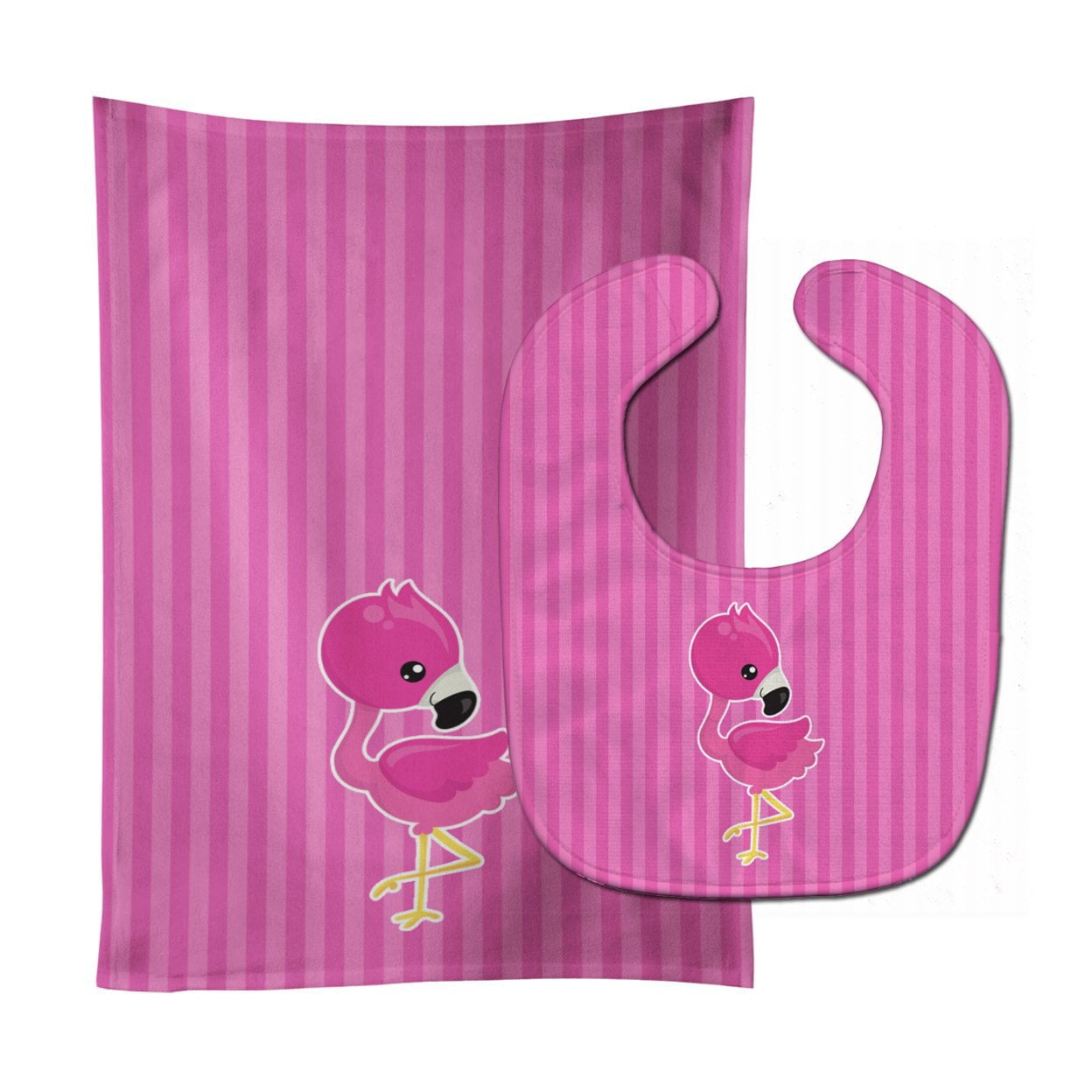 Flamingo No.1 Baby Bib & Burp Cloth