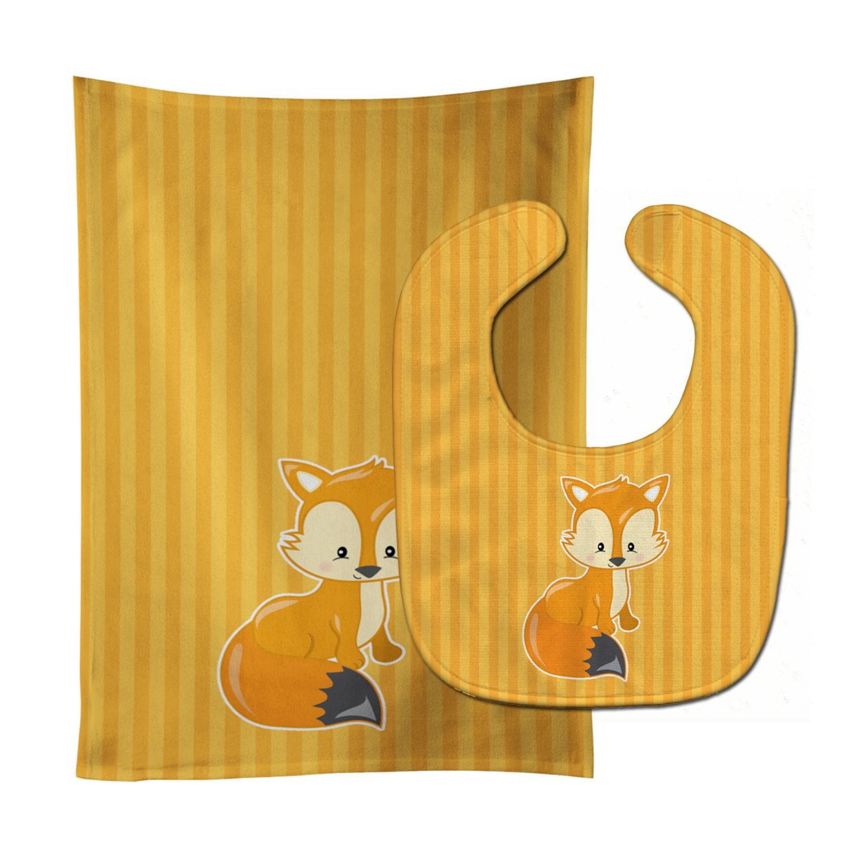 Fox Baby Bib & Burp Cloth