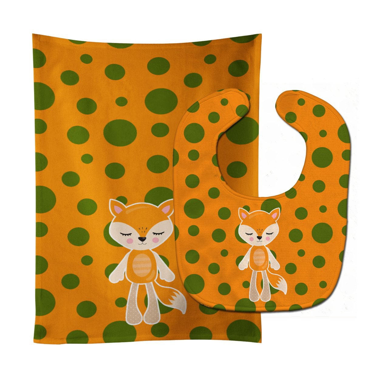 BB9178STBU Fox No.2 Baby Bib & Burp Cloth