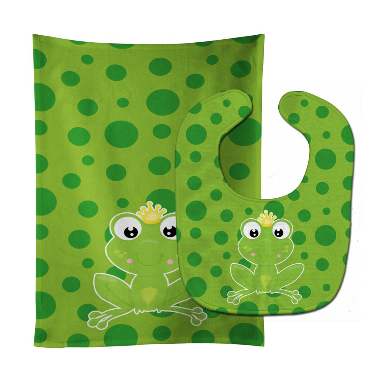 Frog Prince No.3 Baby Bib & Burp Cloth