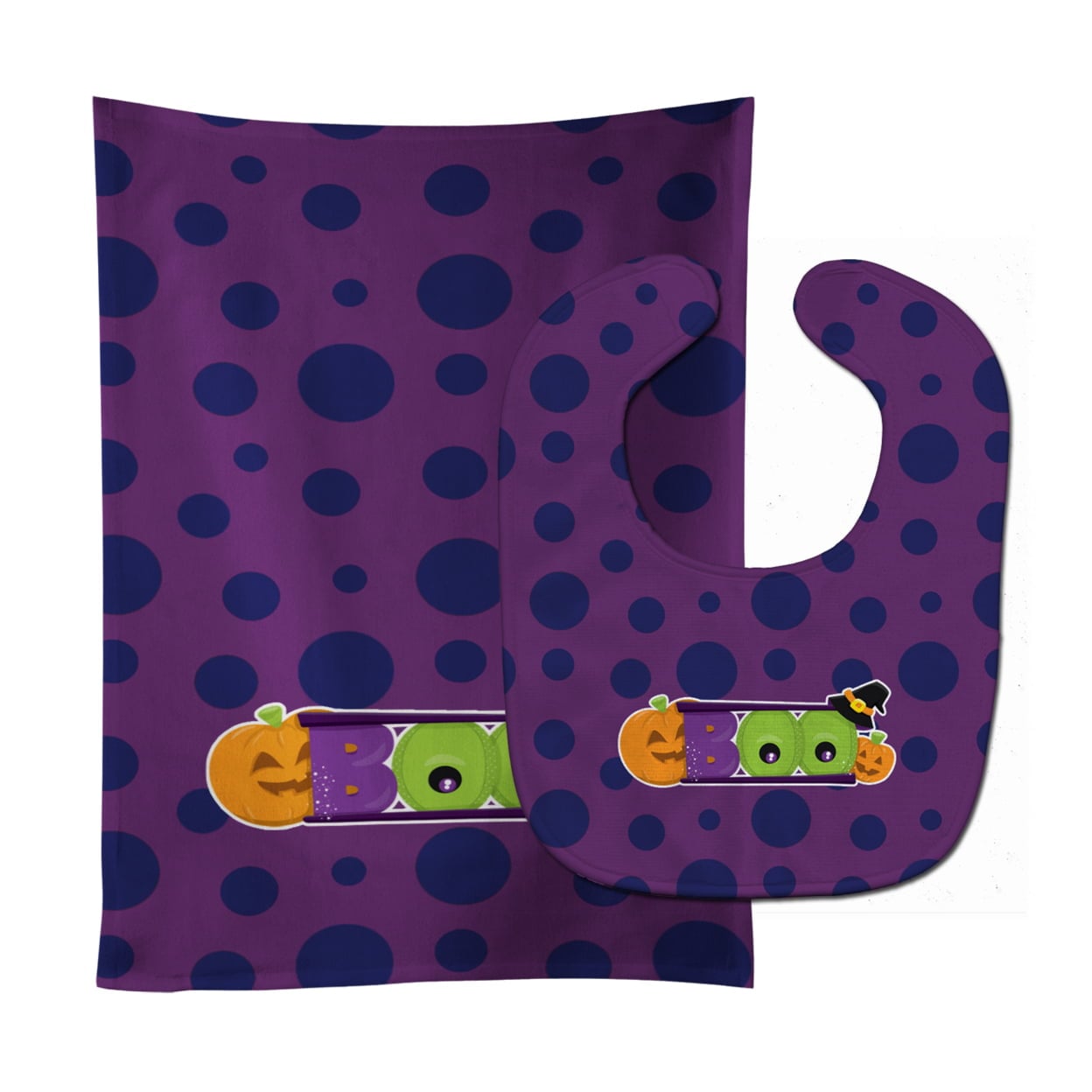 Halloween Boo Baby Bib & Burp Cloth