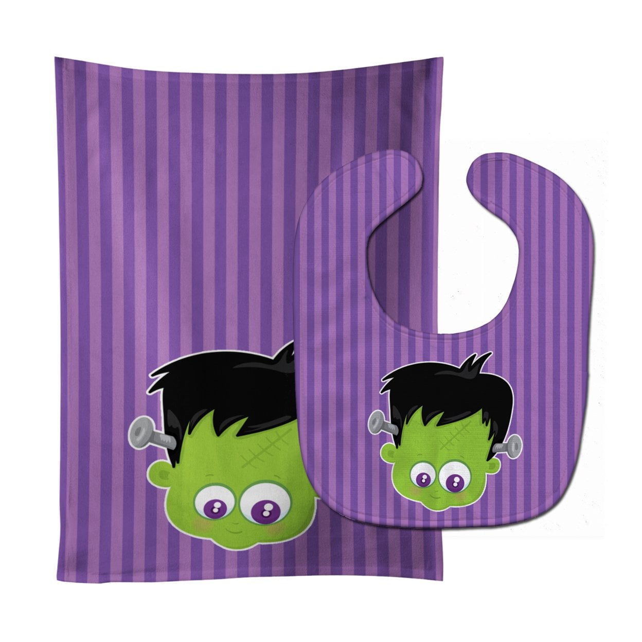 Halloween Frankenstein Baby Bib & Burp Cloth