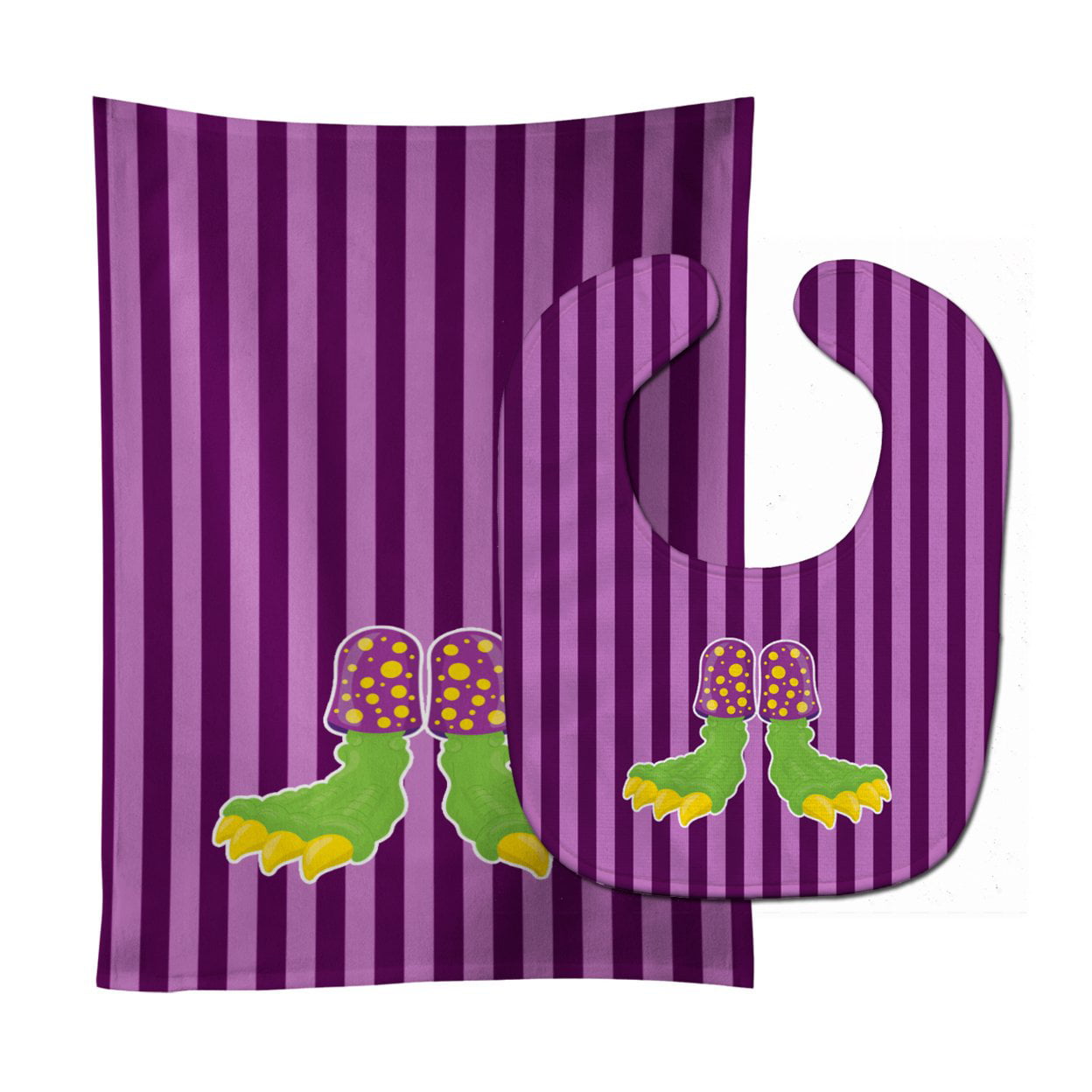 Halloween Monster Feet Baby Bib & Burp Cloth