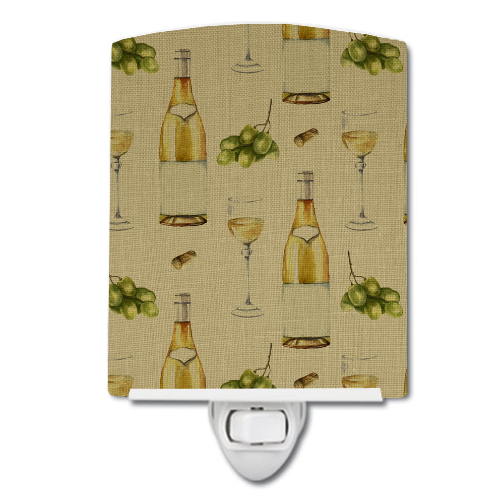BB5194CNL White Wine on Linen Ceramic Night Light
