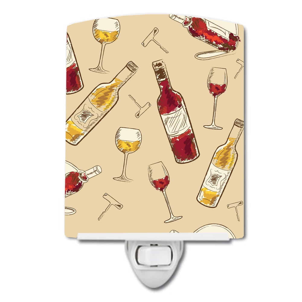 BB5196CNL Red & White Wine Ceramic Night Light