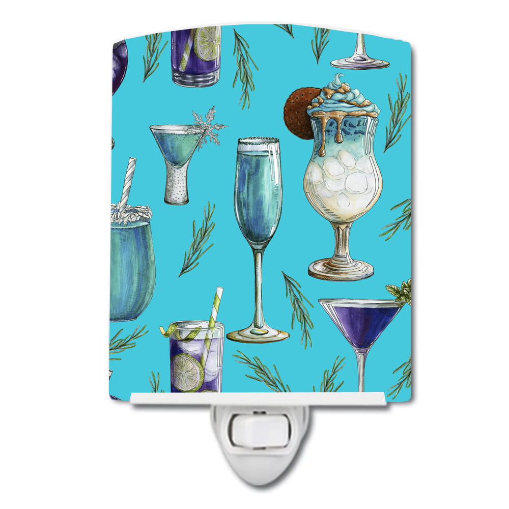 BB5203CNL Drinks & Cocktails Blue Ceramic Night Light