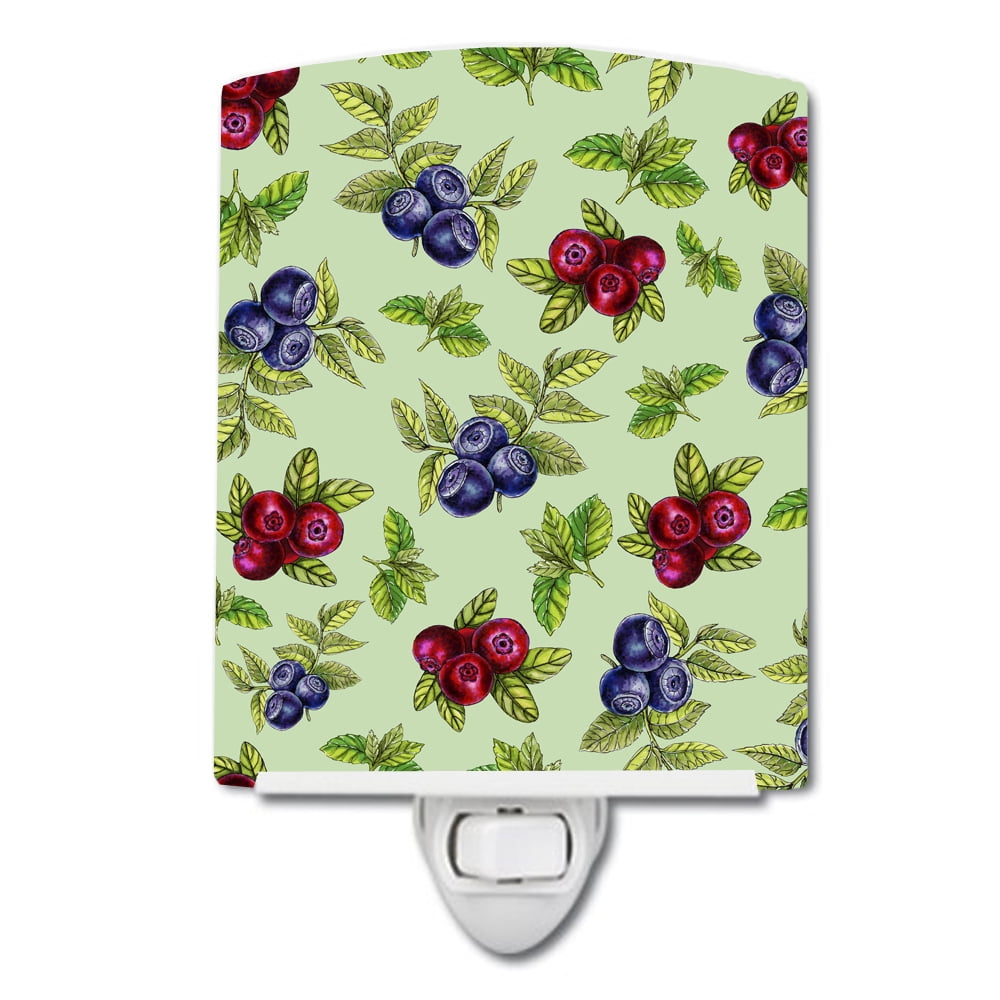 BB5208CNL Berries in Green Ceramic Night Light