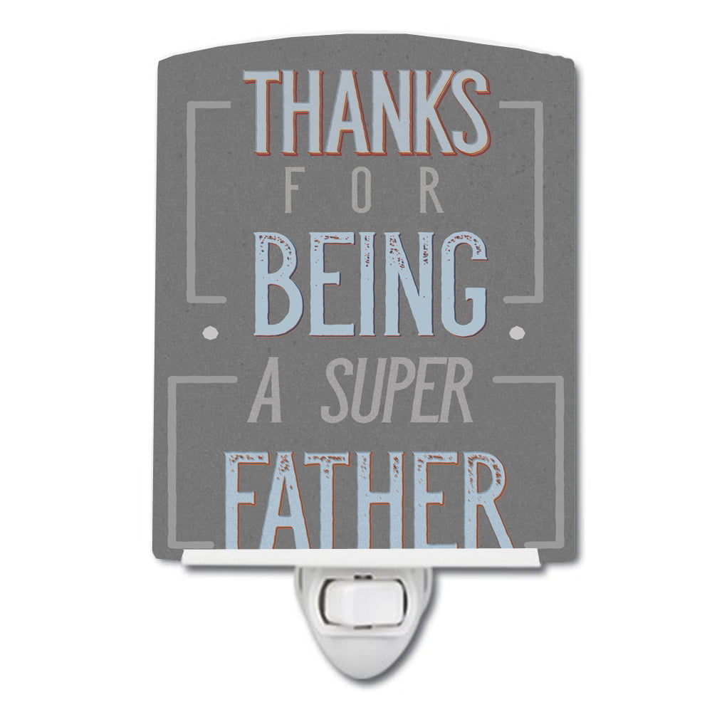 BB5428CNL Thanks Super Father Ceramic Night Light