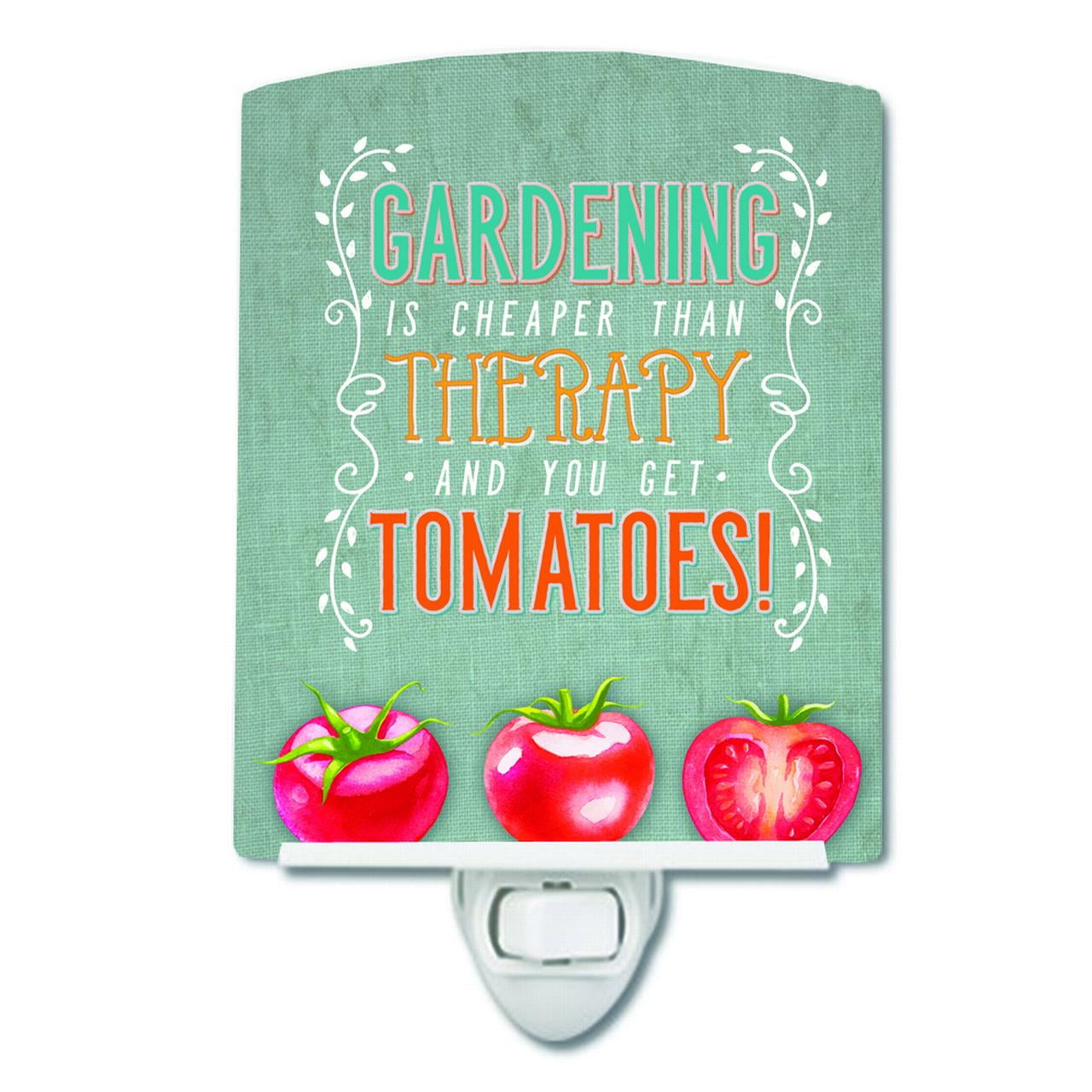 Gardening Therapy & Tomatoes Ceramic Night Light
