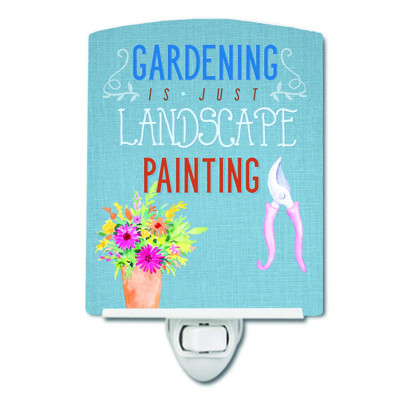 Gardening is Landscape Painting Ceramic Night Light