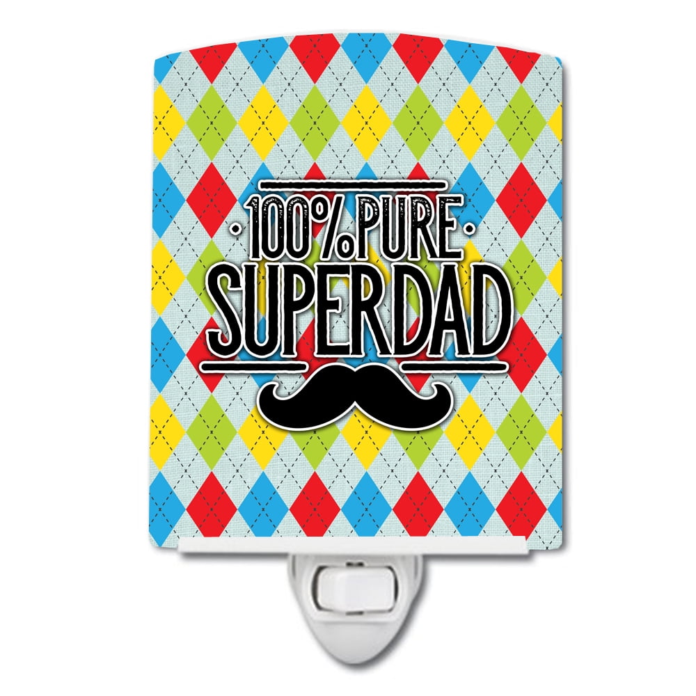 100 Percent Pure Dad Argyle Ceramic Night Light