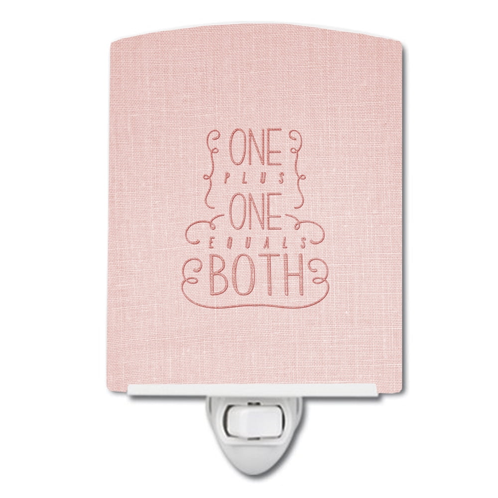 BB5461CNL One Plus One Equals Both Ceramic Night Light