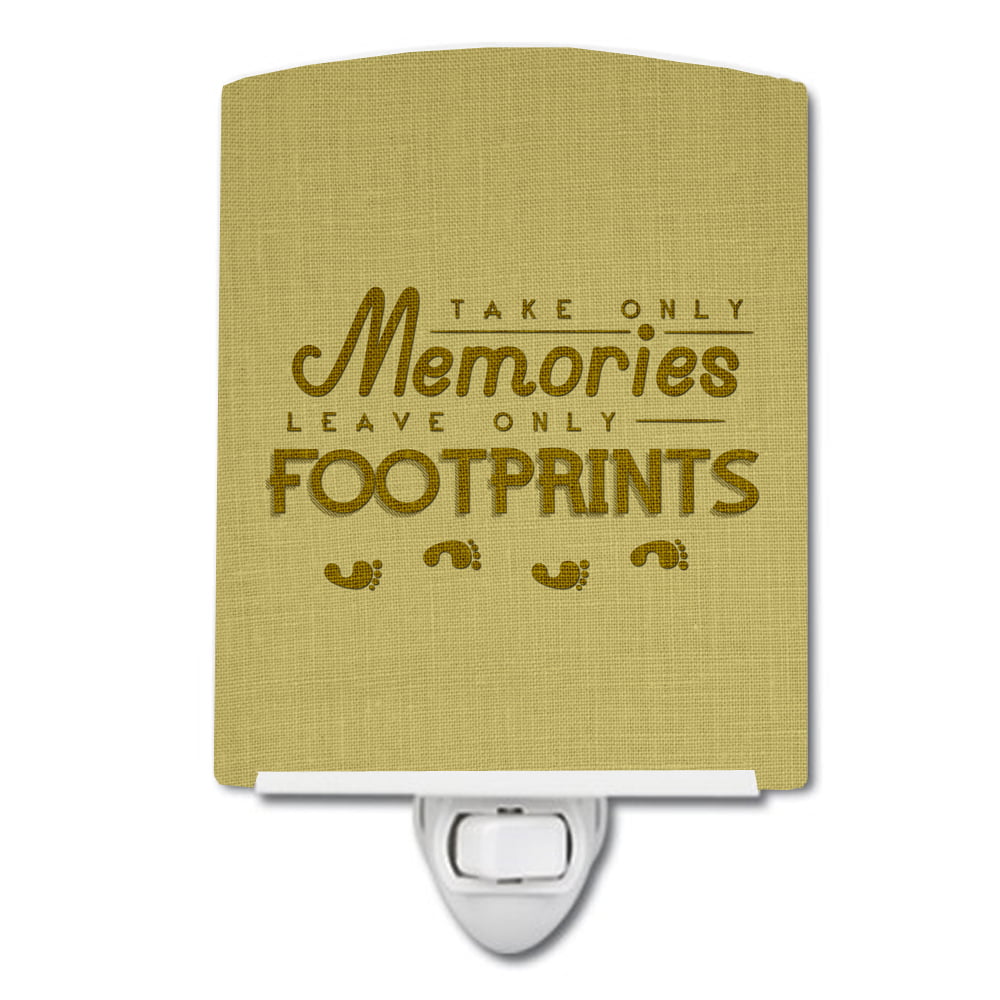 Take Memories Leave Footprints Ceramic Night Light