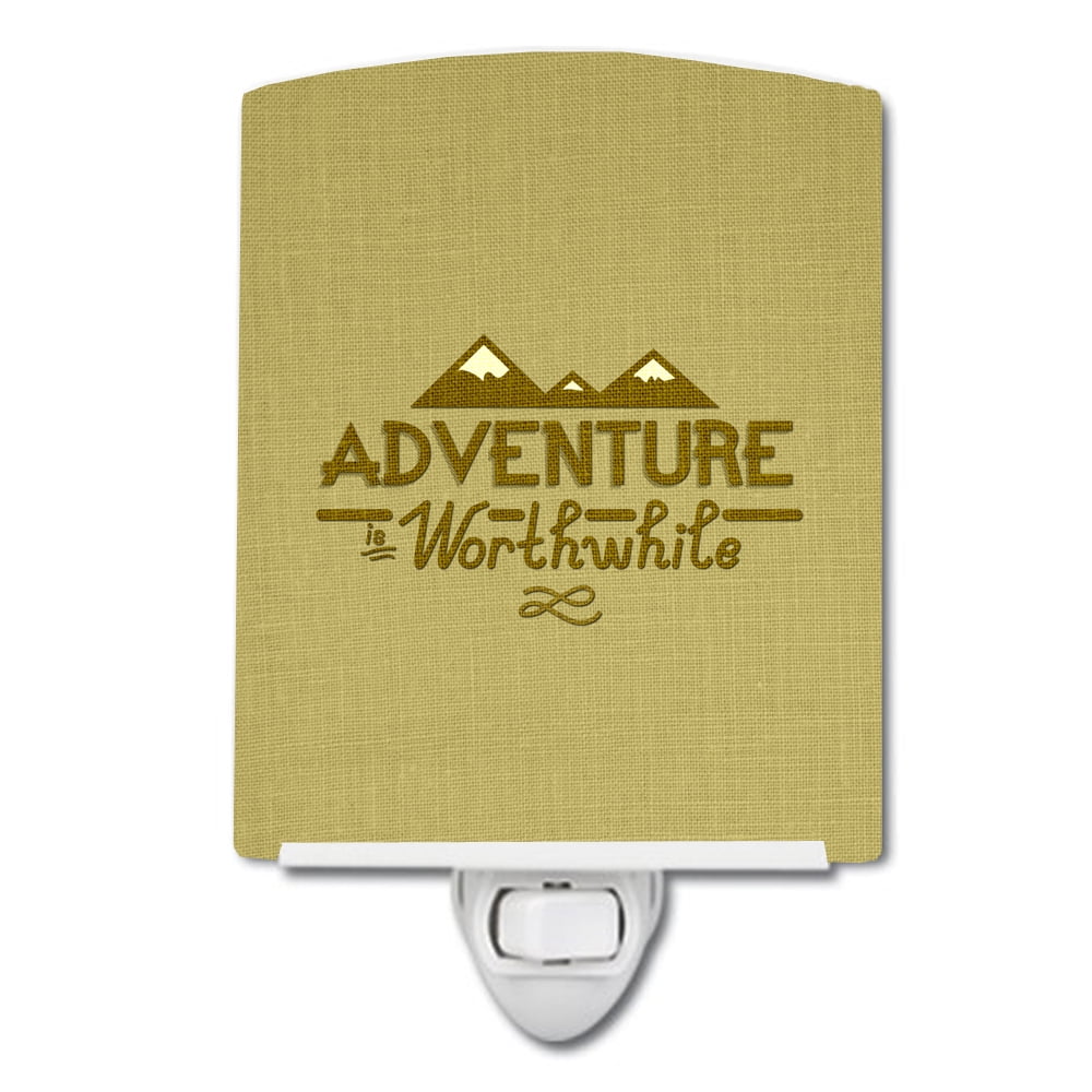 Adventure is Worthwhile Ceramic Night Light
