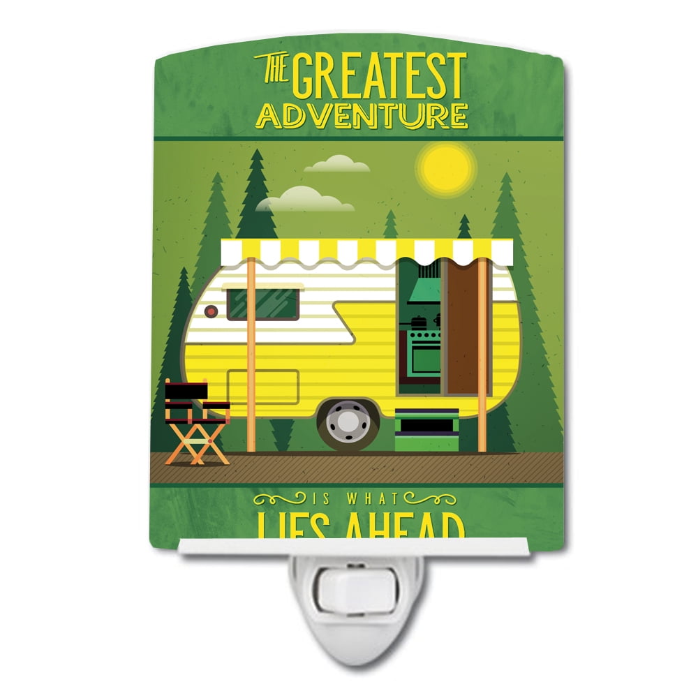 Greatest Adventure Retro Camper Ceramic Night Light