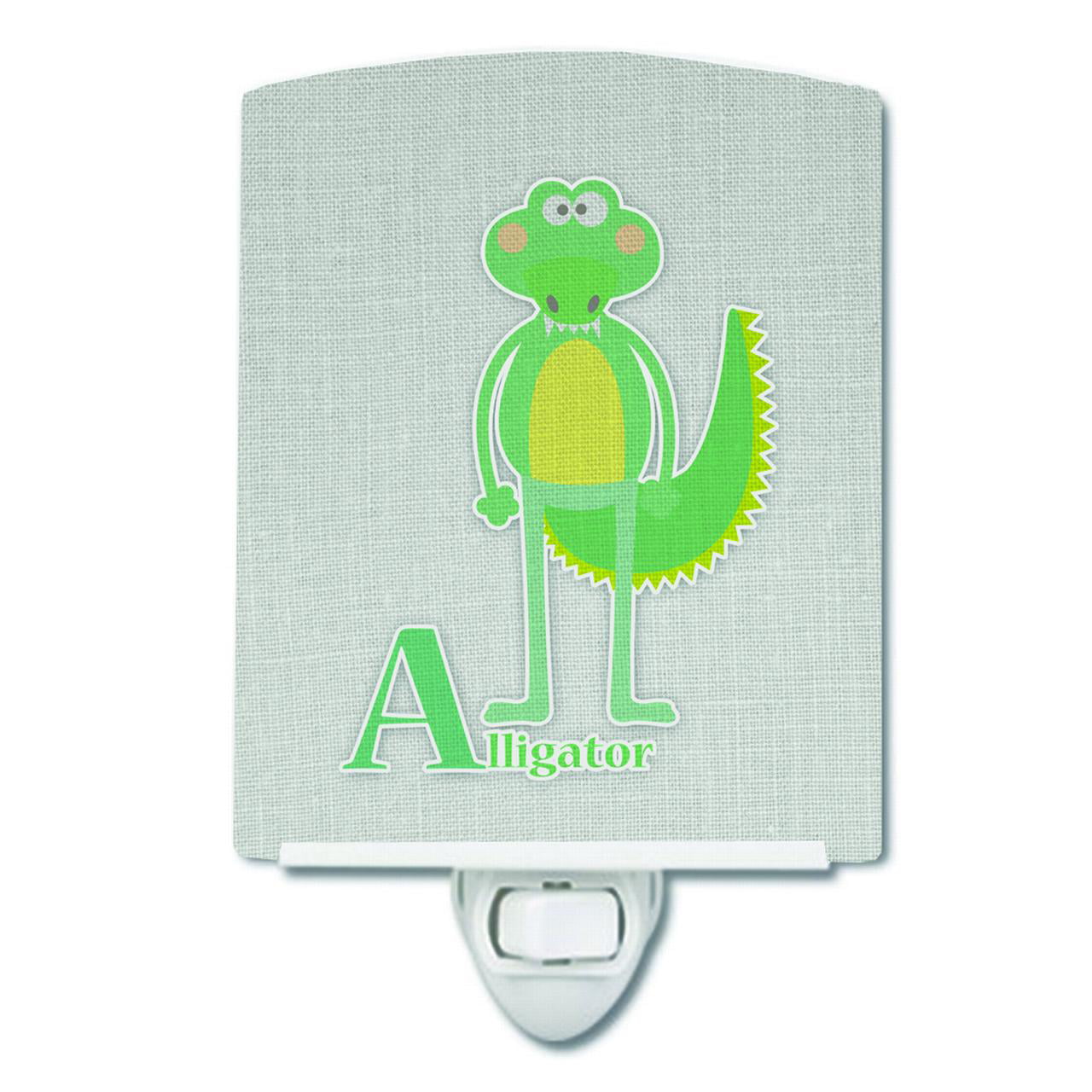 BB5726CNL Alphabet A for Alligator Ceramic Night Light