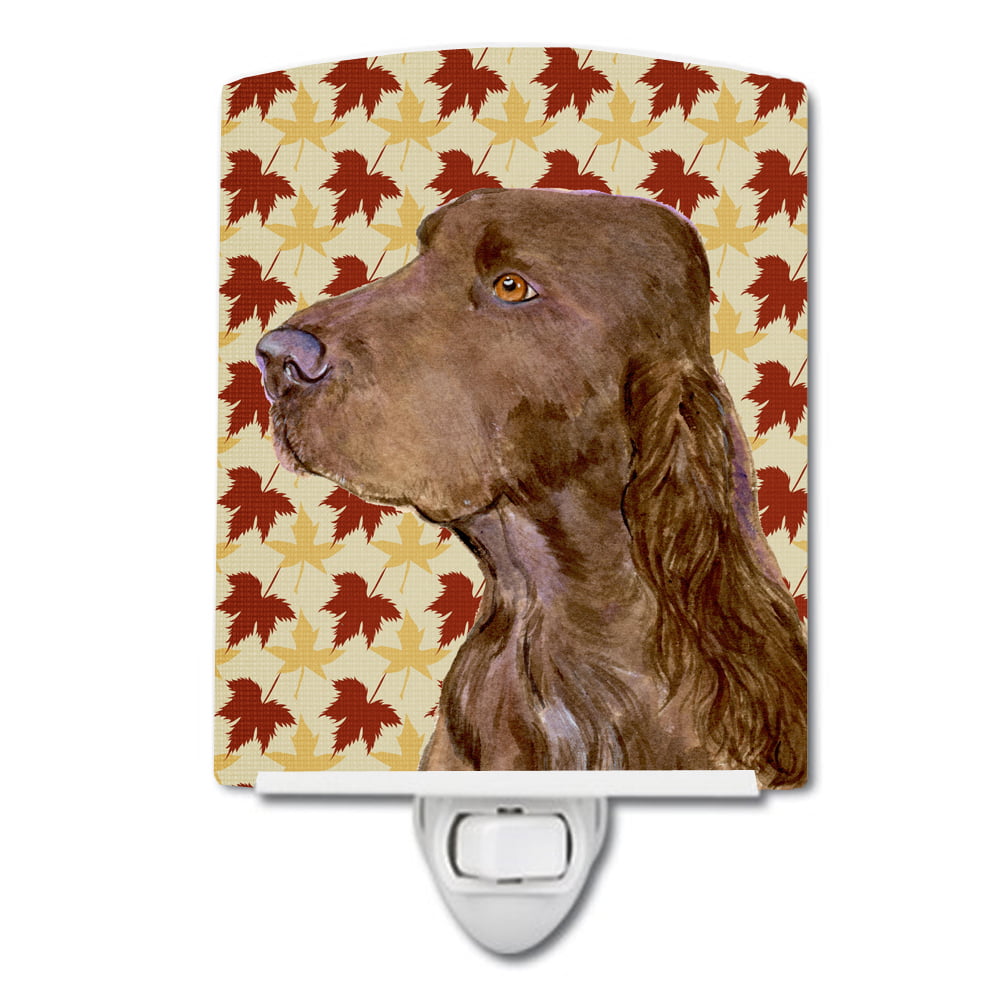 SS4331CNL Field Spaniel Fall Leaves Portrait Ceramic Night Light
