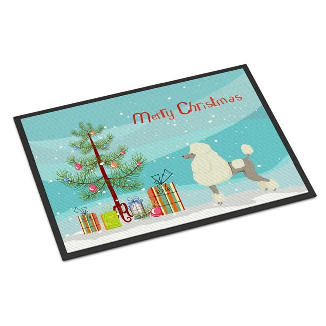 18 x 27 in. Poodle Christmas Tree Indoor or Outdoor Mat