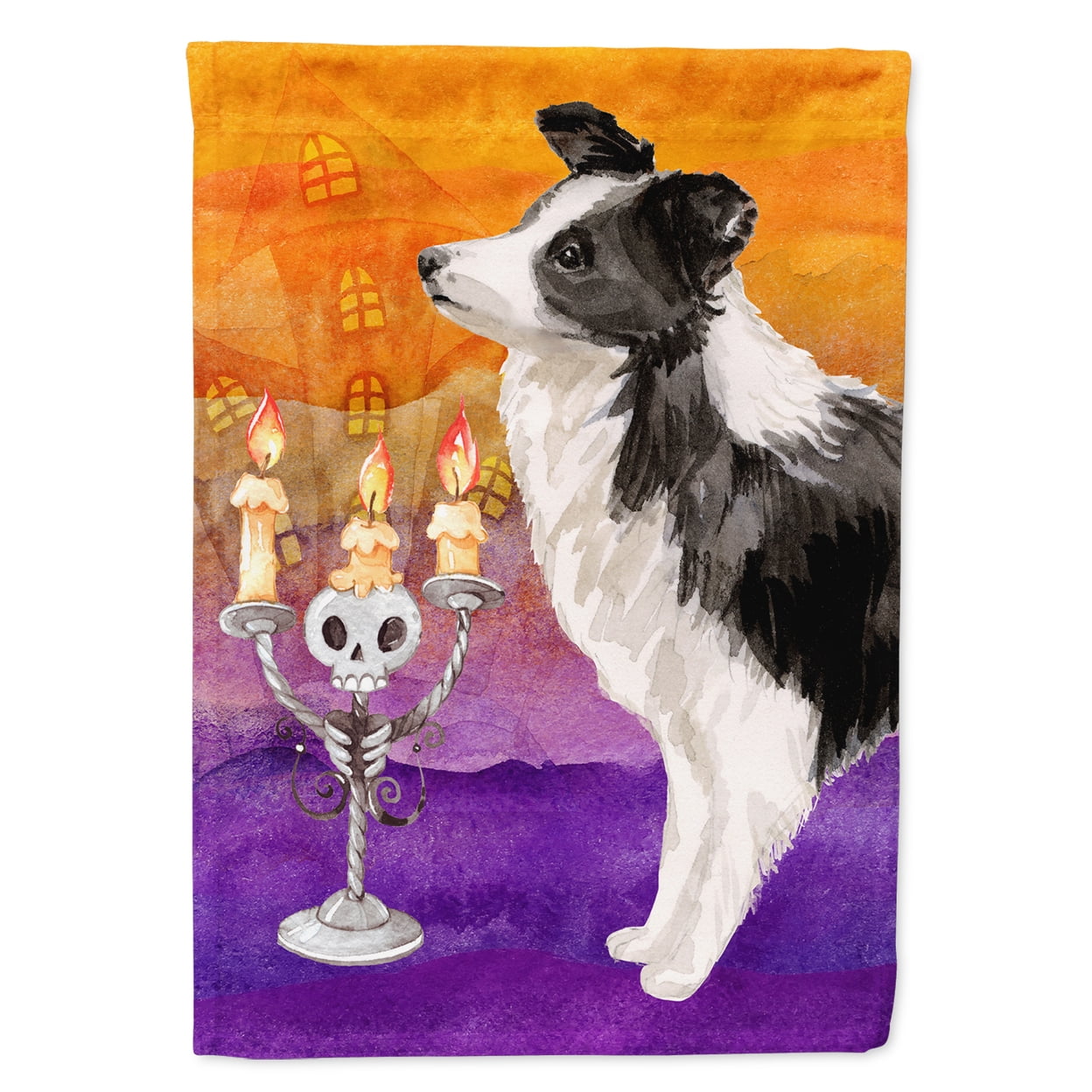CK3207GF Hallween Border Collie Garden Size Flag