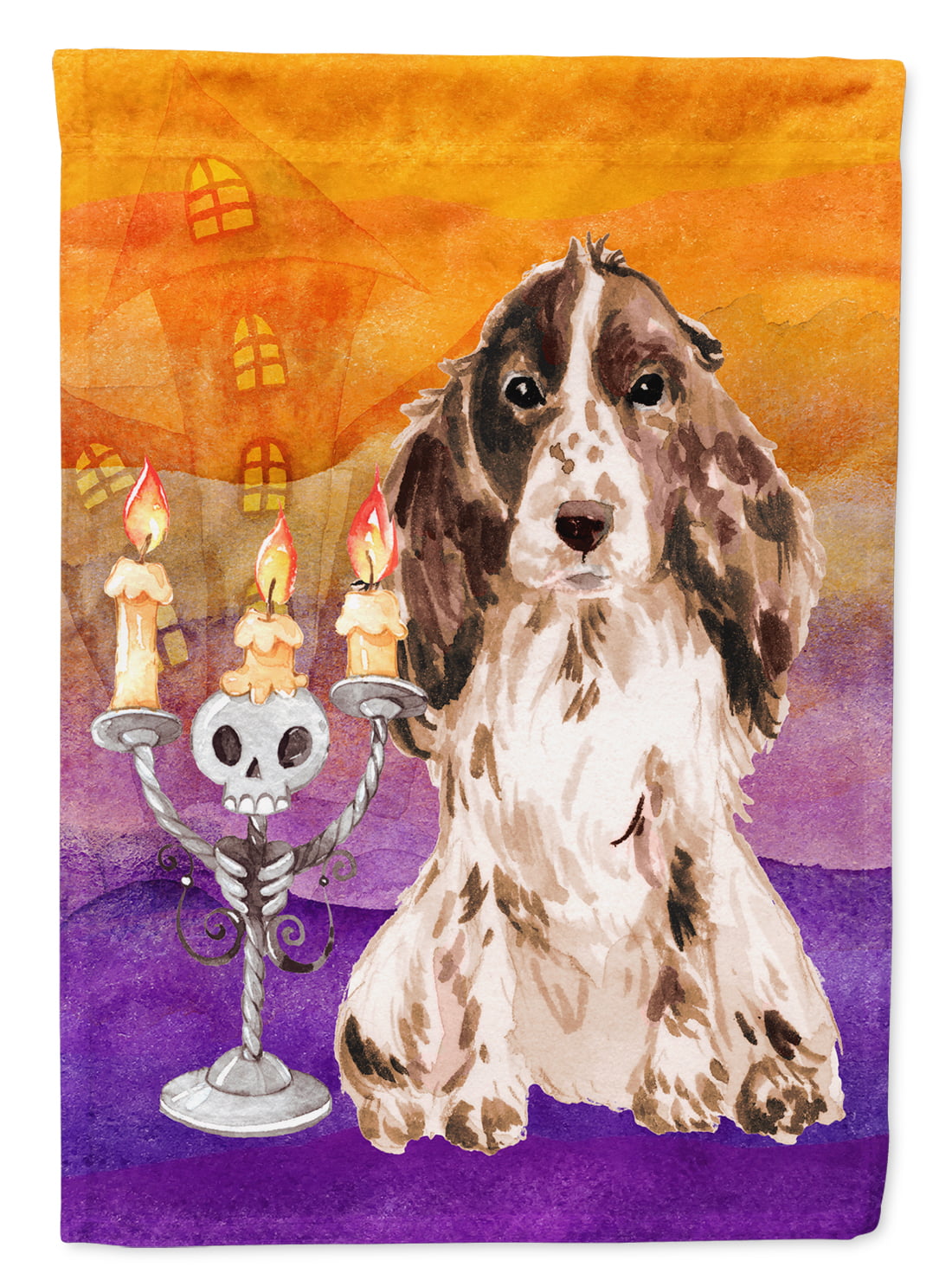 Hallween Chocolate Parti Cocker Spaniel Garden Size Flag