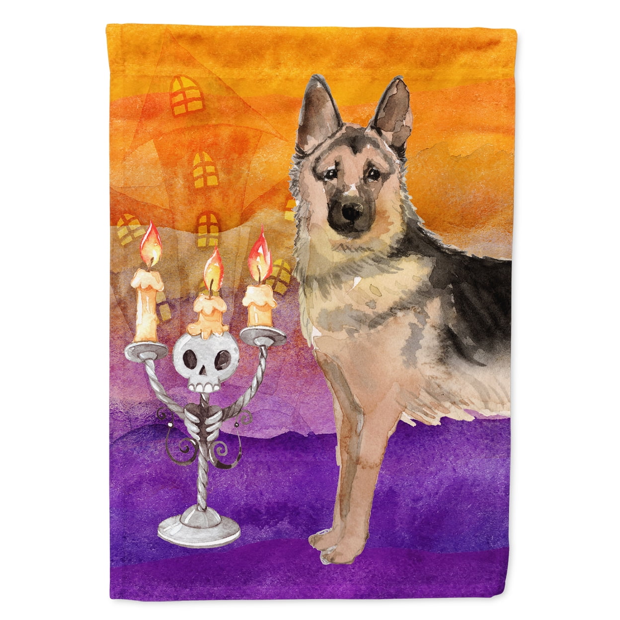 CK3217GF Hallween German Shepherd Garden Size Flag
