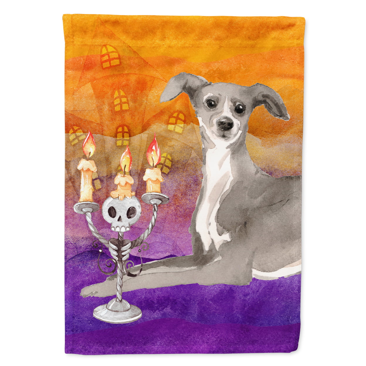 CK3221GF Hallween Italian Greyhound Garden Size Flag