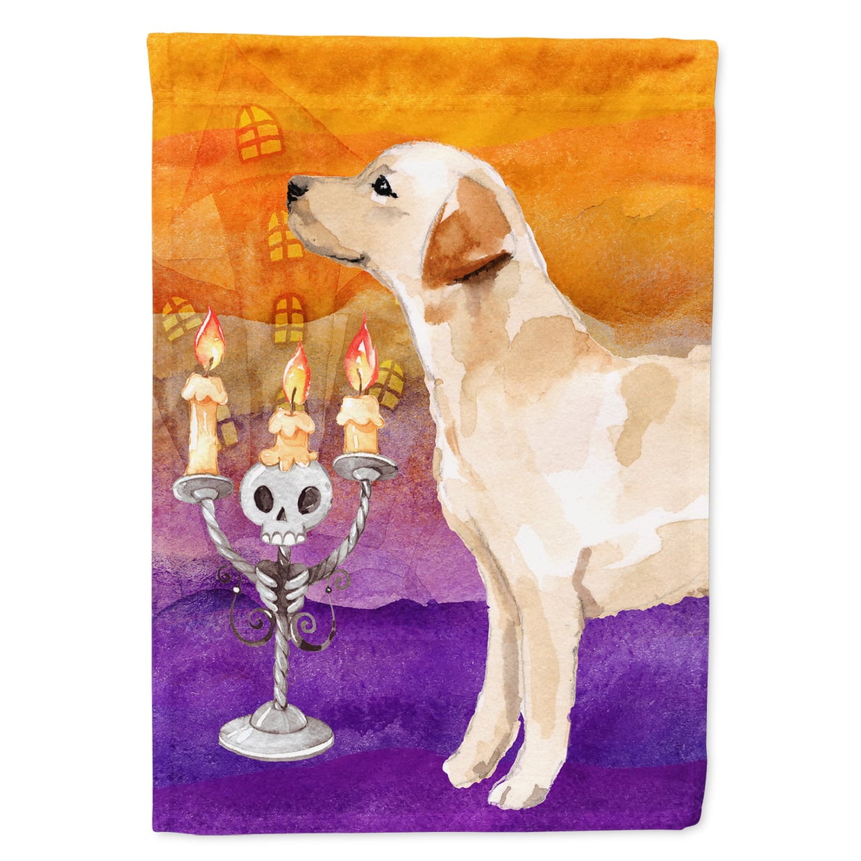 Hallween Labrador Retriever Yellow Garden Size Flag