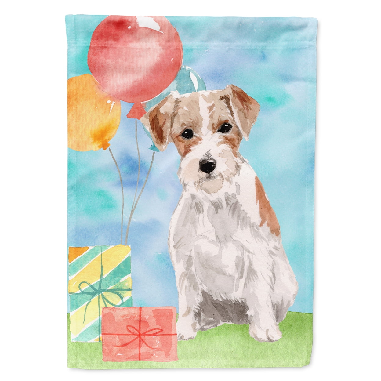 Happy Birthday Jack Russell Terrier Garden Size Flag