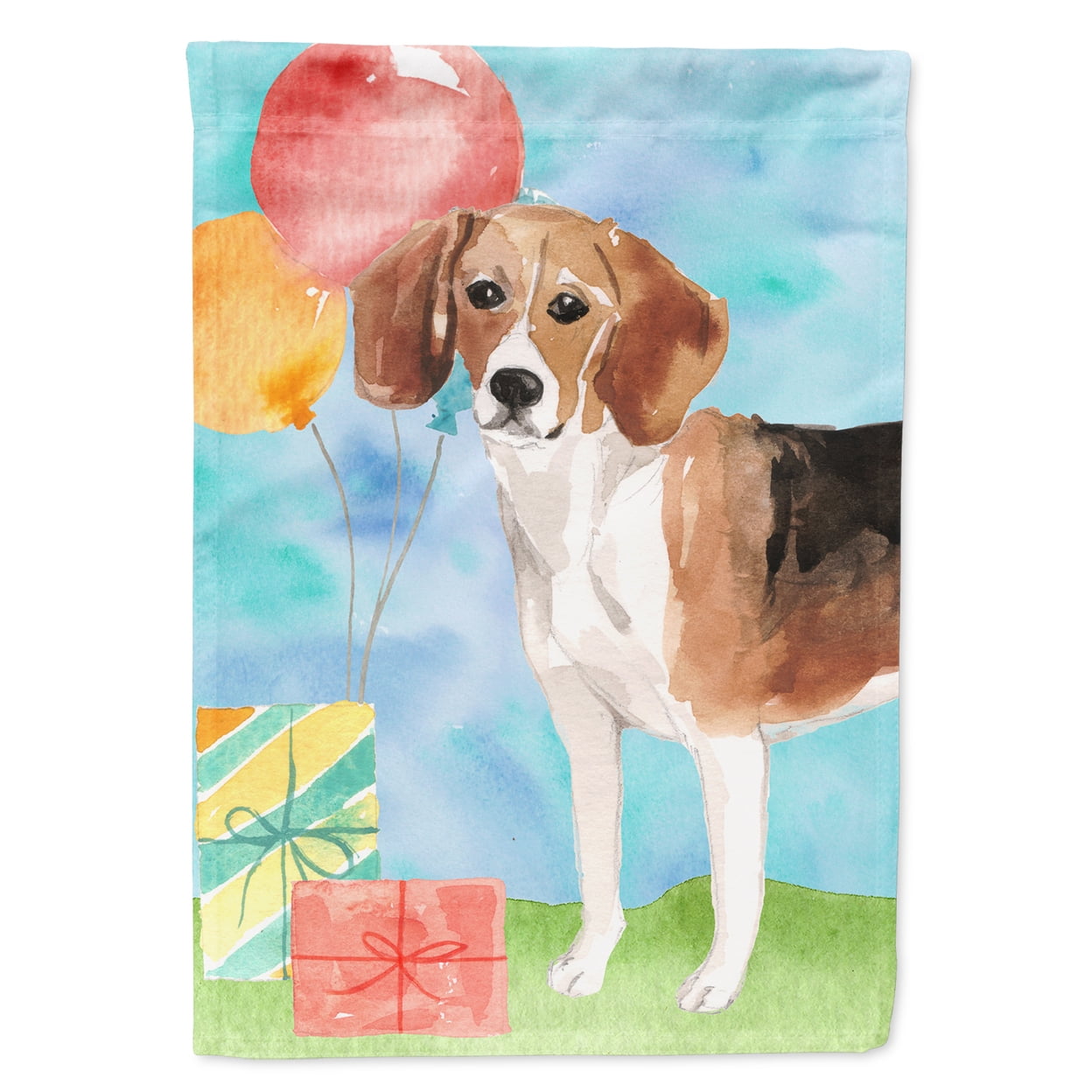 Happy Birthday Beagle Garden Size Flag