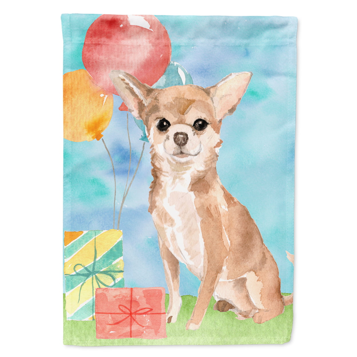 Happy Birthday Chihuahua Garden Size Flag