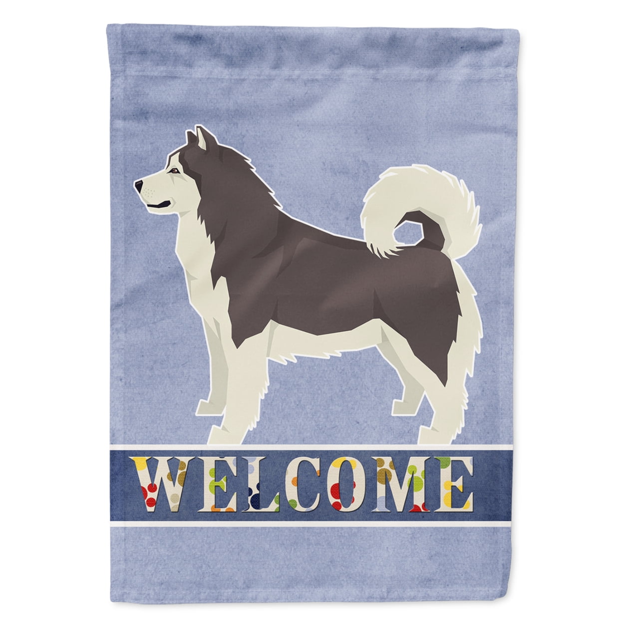Alaskan Malamute Welcome Garden Size Flag