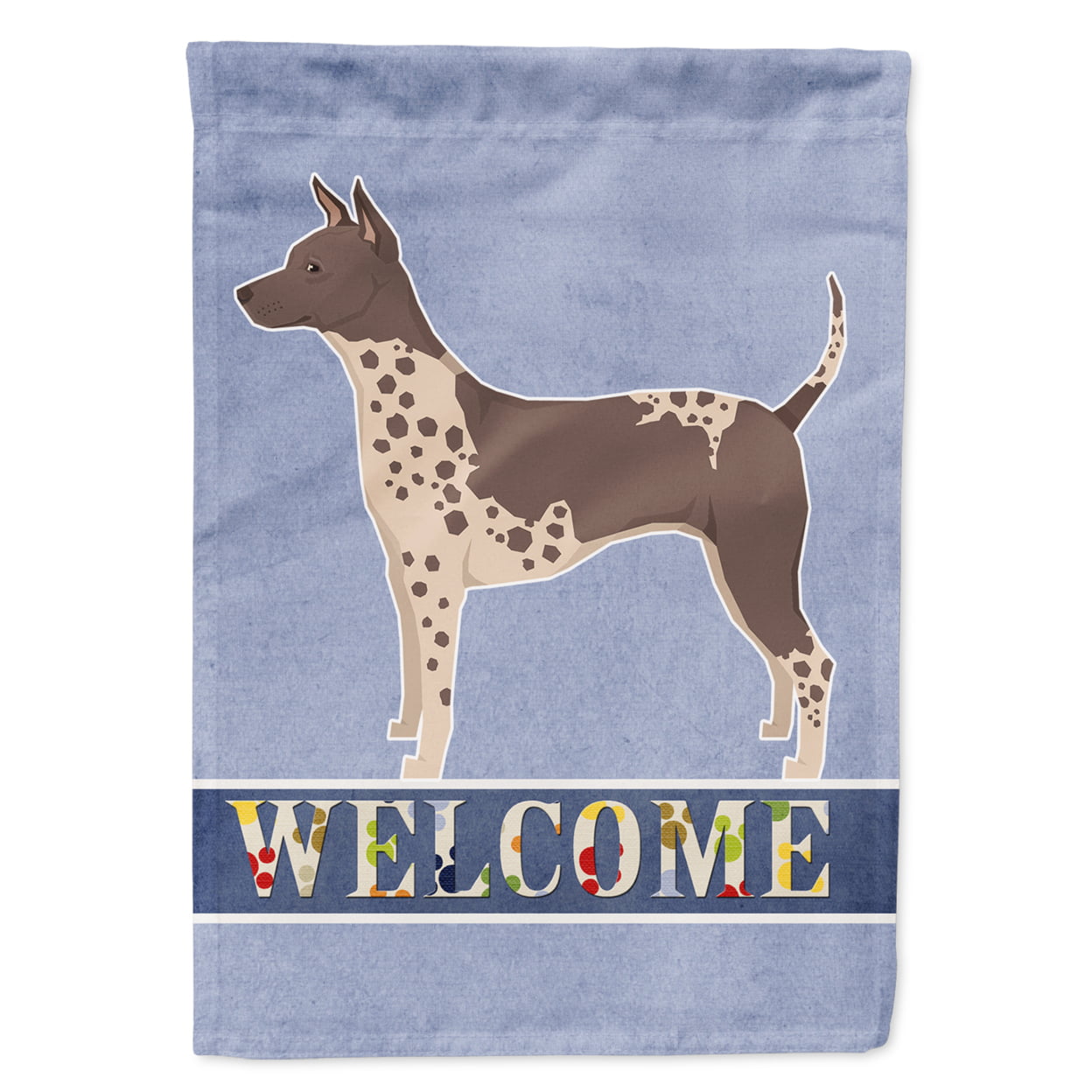American Hairless Terrier Welcome Garden Size Flag