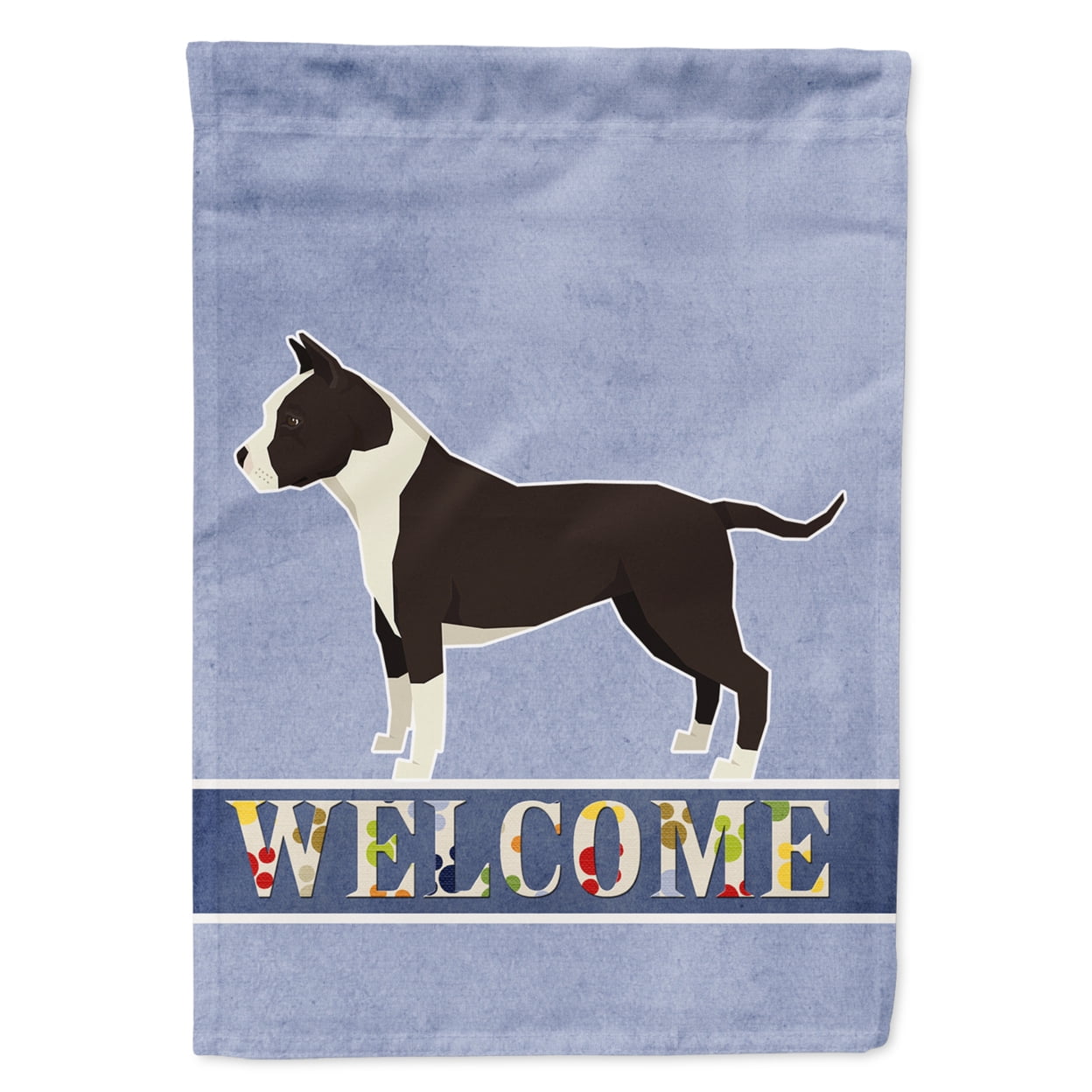 American Staffordshire Terrier Welcome Garden Size Flag