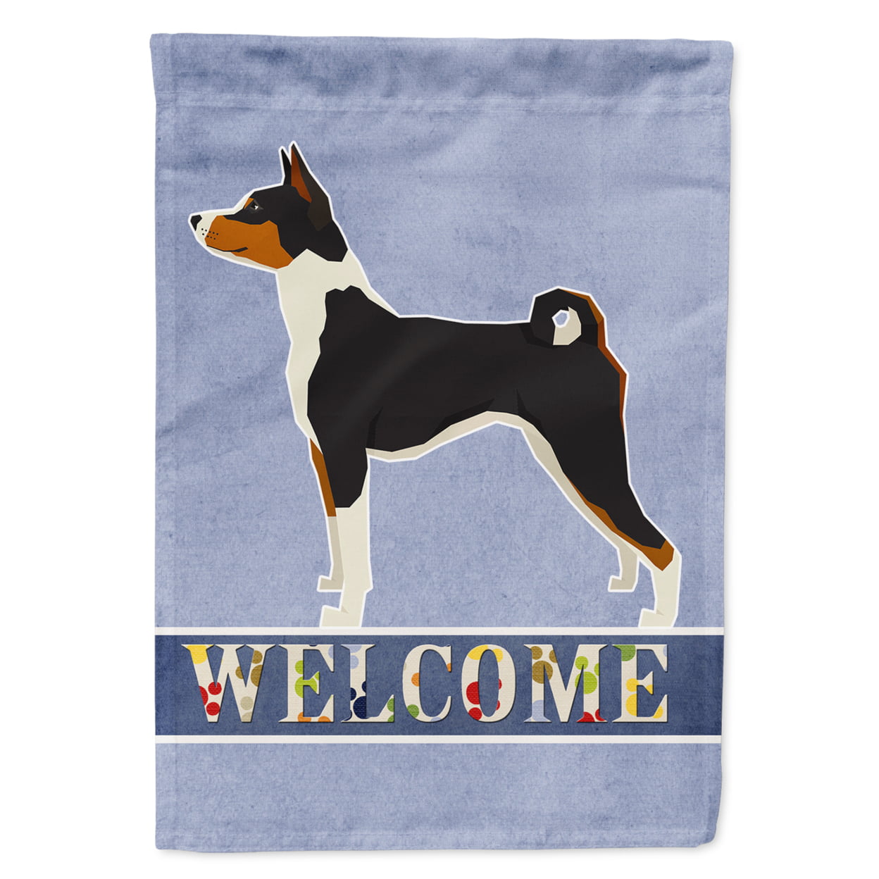 Basenji Welcome Garden Size Flag
