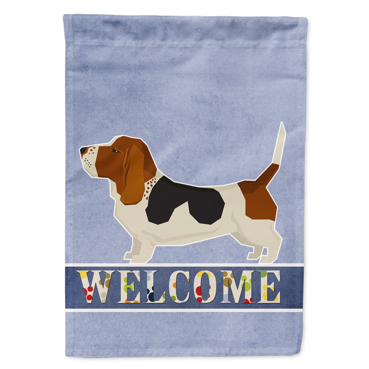 Basset Hound Welcome Garden Size Flag