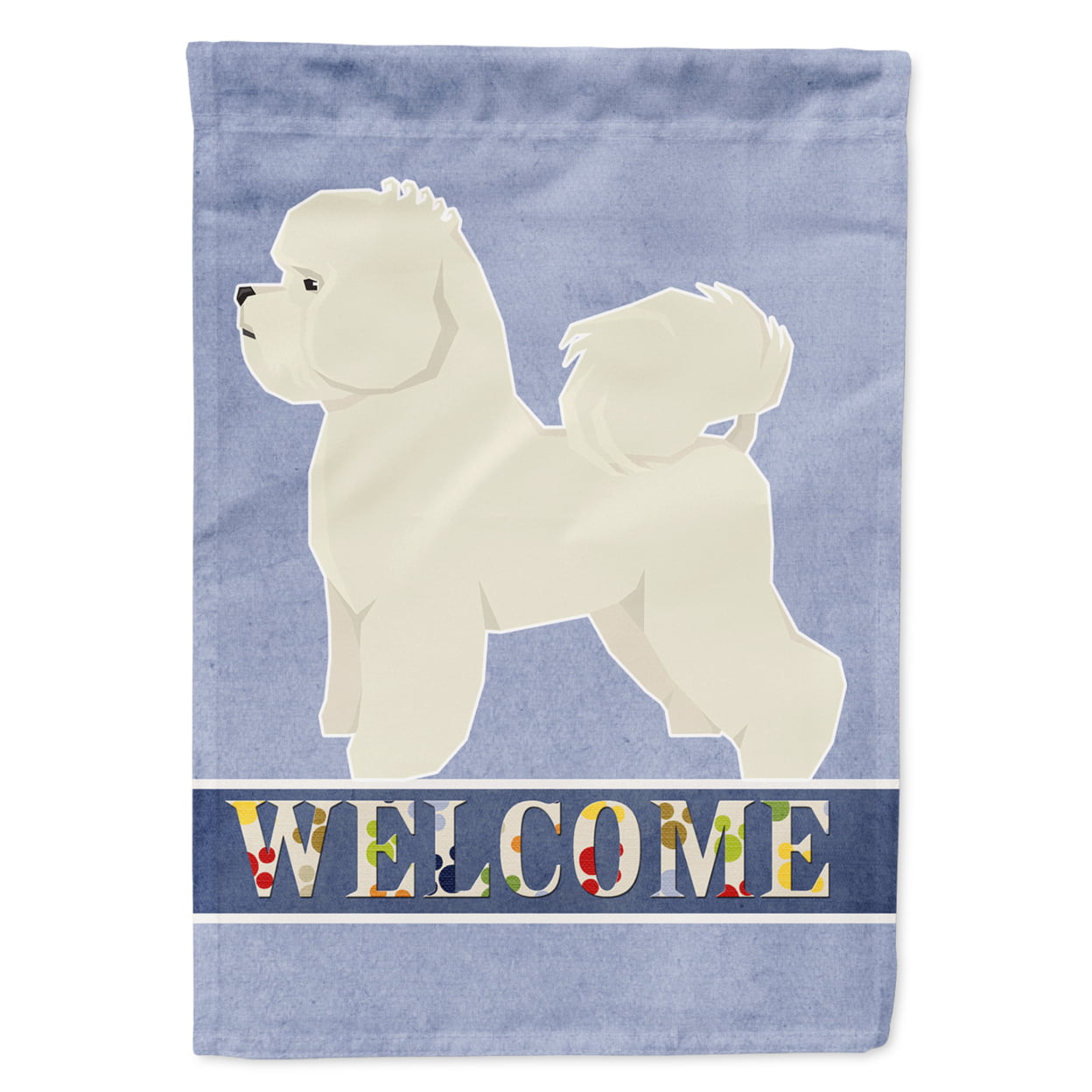 Bichon Frise Welcome Garden Size Flag