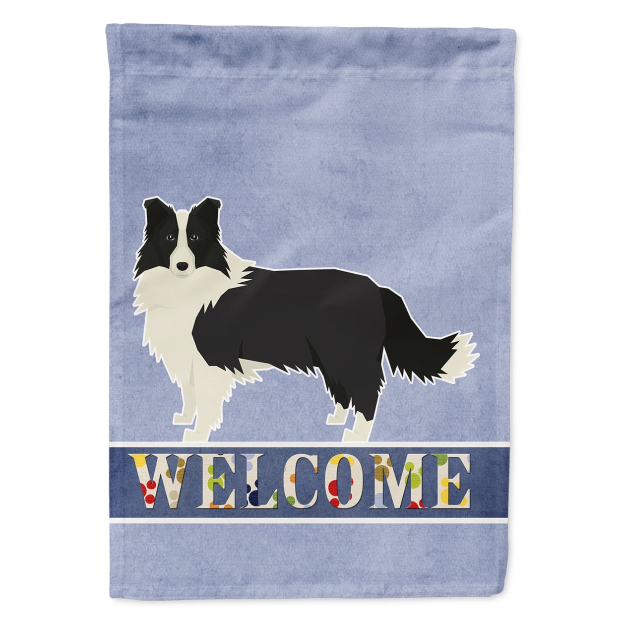 Border Collie Welcome Garden Size Flag