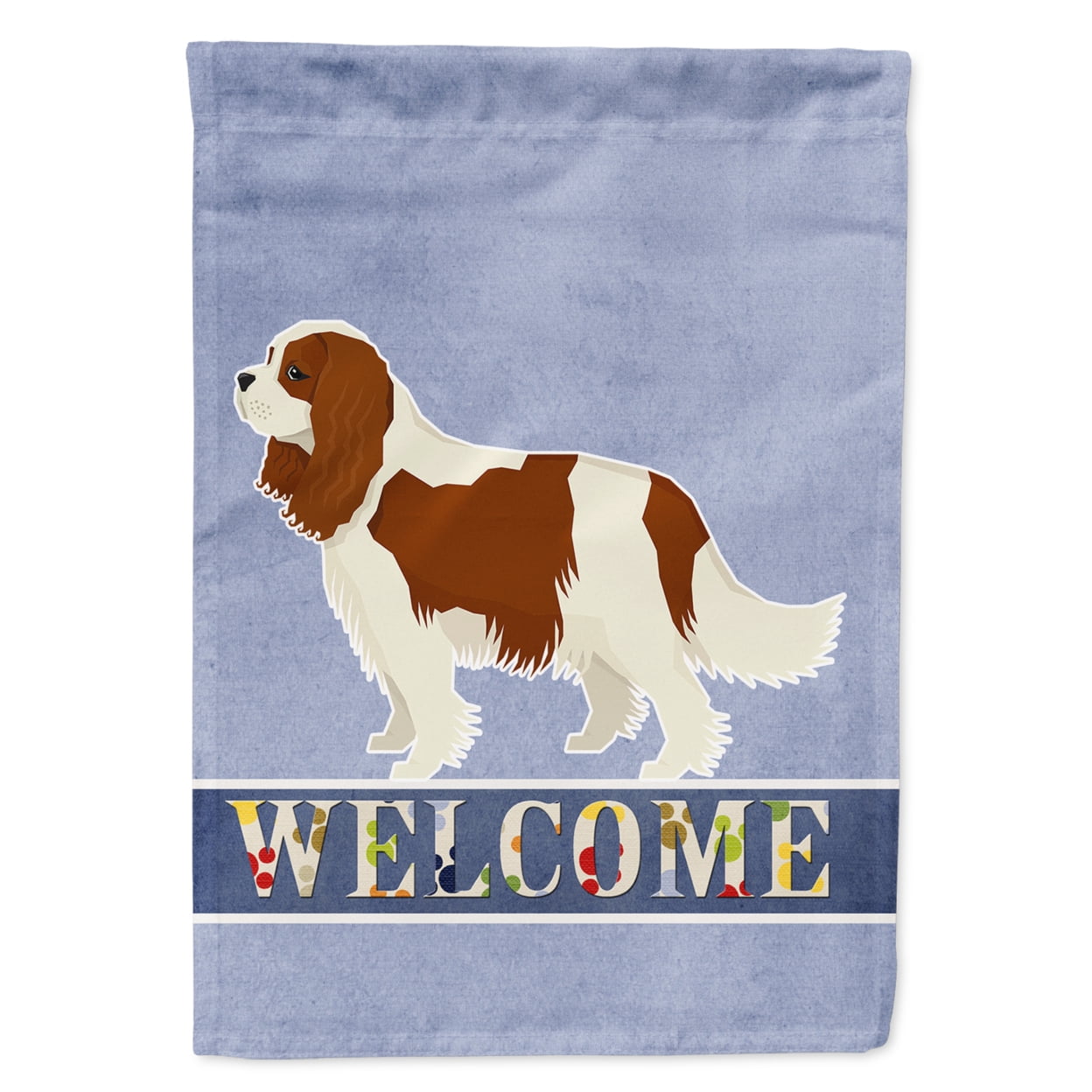 CK3588GF Cavalier Spaniel Welcome Garden Size Flag