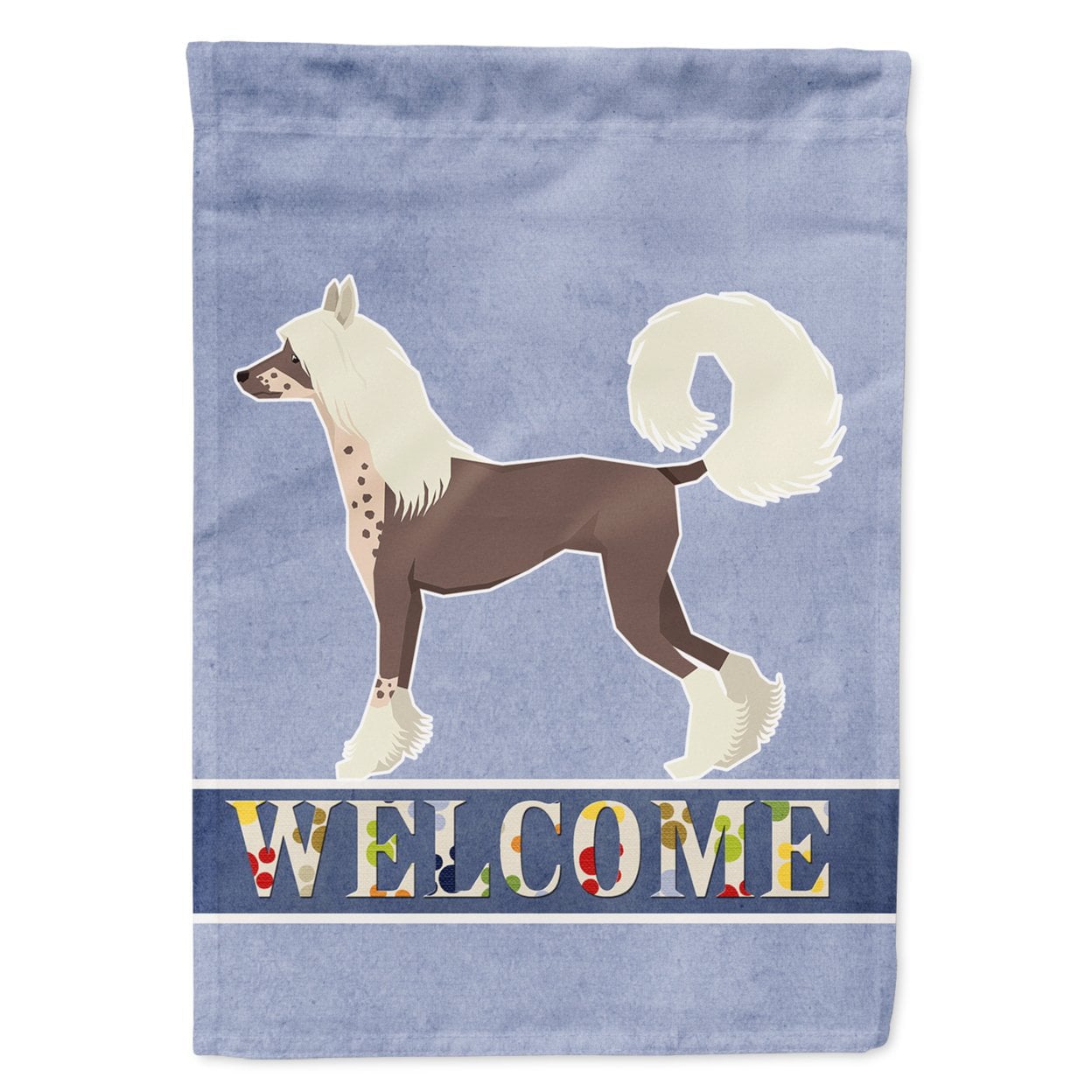 Chinese Crested Welcome Garden Size Flag