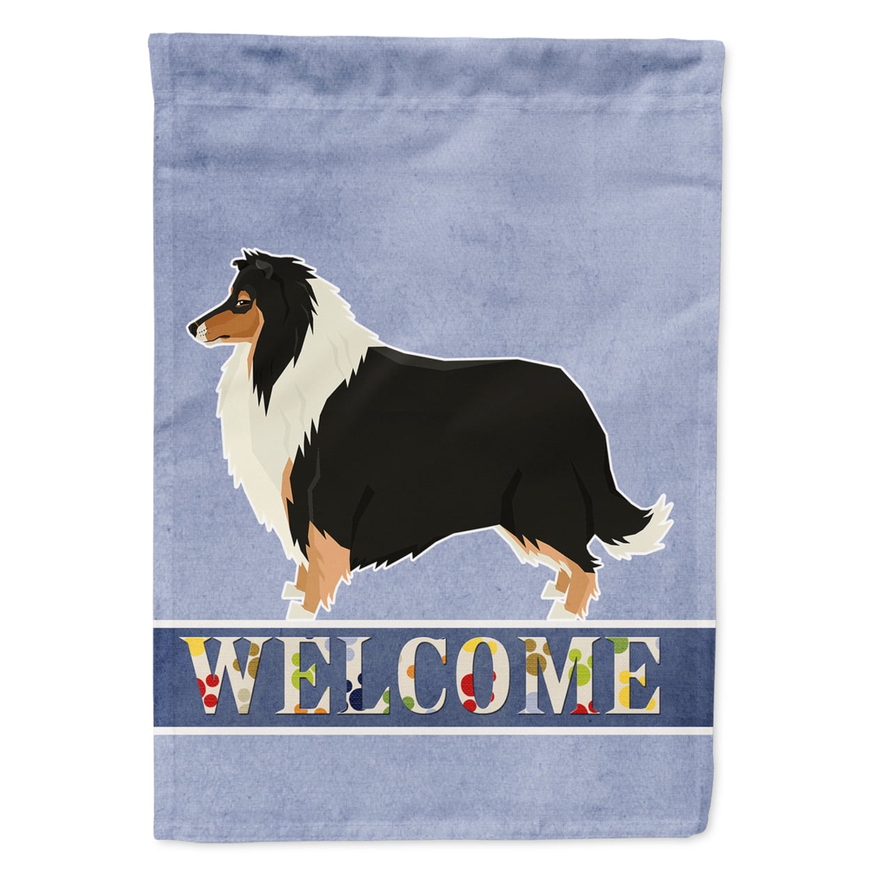 Collie Welcome Garden Size Flag