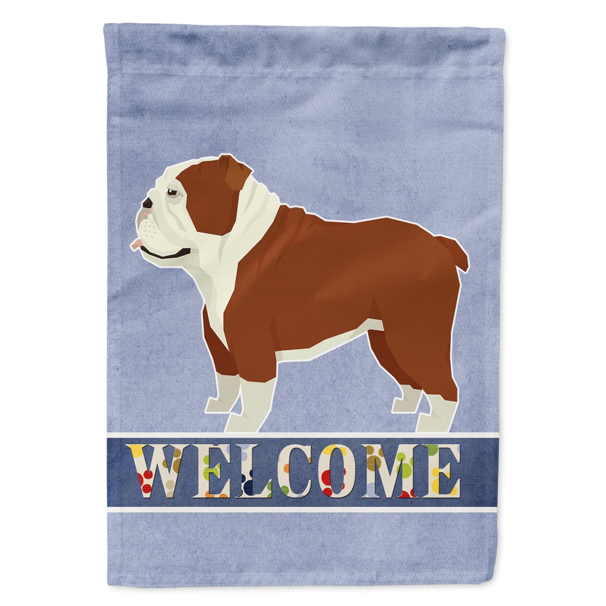 English Bulldog Welcome Garden Size Flag